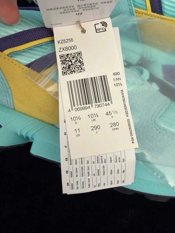 adidas ZX 8000 Archive Proto size? Exclusive Aqua - Taille EU 45 2