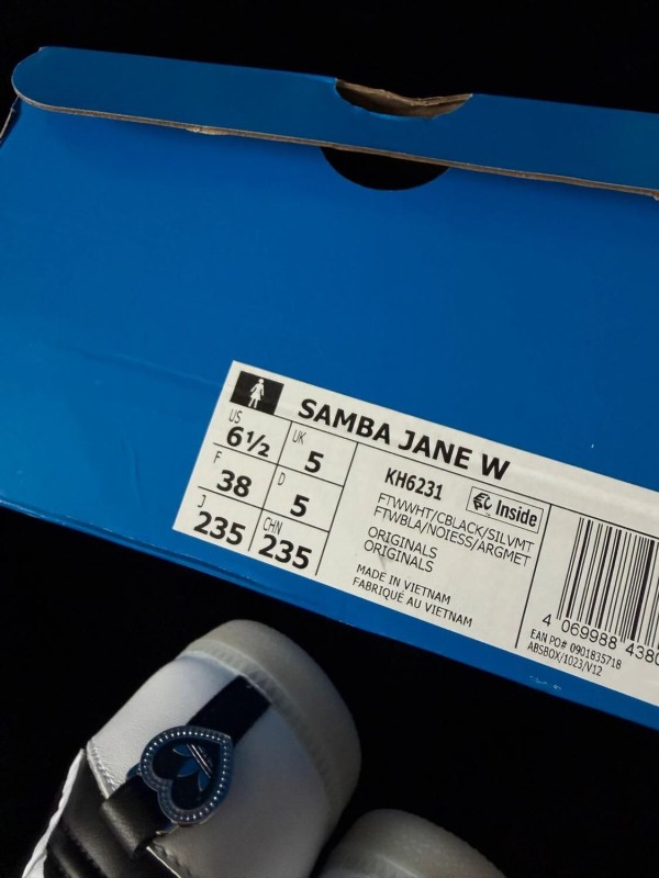 Adidas Samba Jane Blanc Noir - Taille EU 38 2