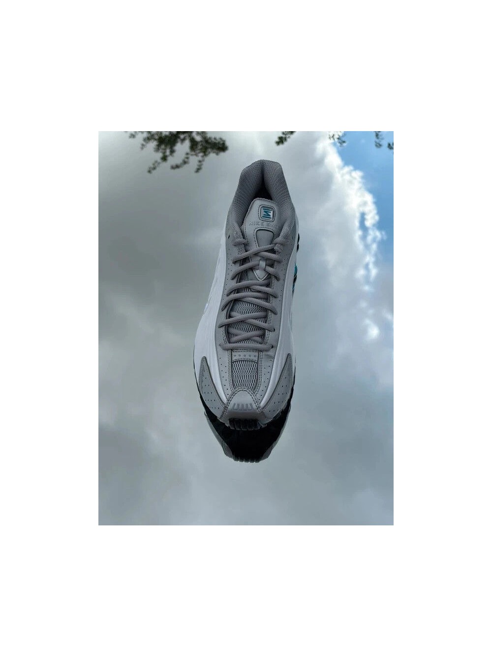 Nike Shox R4 Metallic Silver Blue Lagoon - EU 44