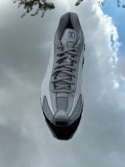 Nike Shox R4 Metallic Silver Blue Lagoon - EU 44