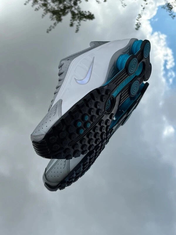 Nike Shox R4 Metallic Silver Blue Lagoon - EU 44 2