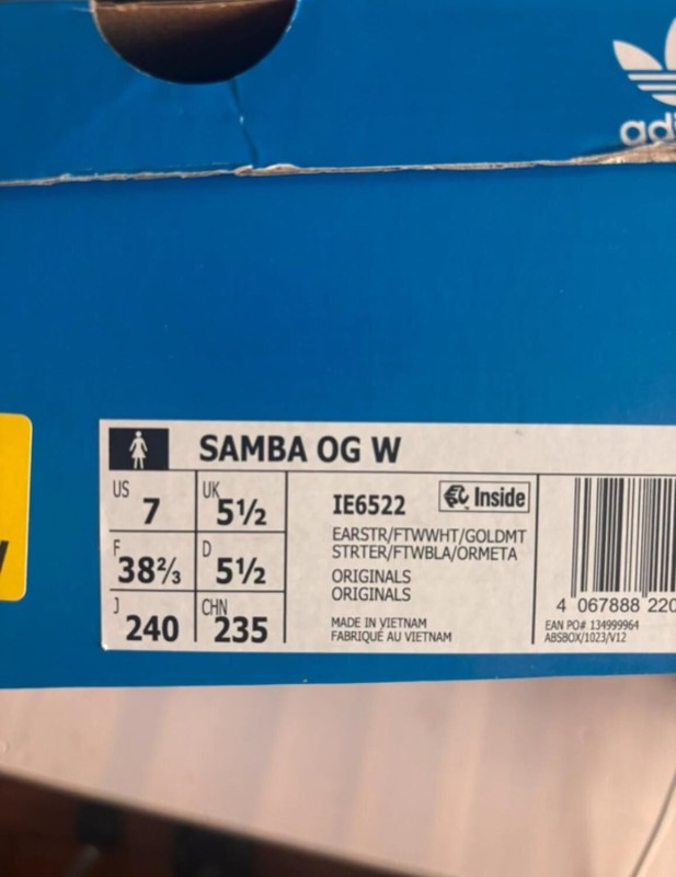 adidas samba OG earth strata taille 38 2/3 2