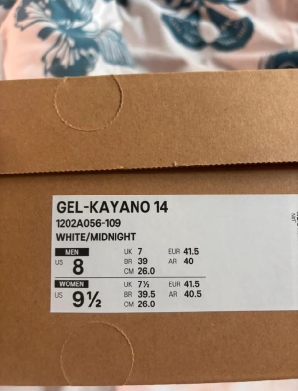 Asics gel kayano 14 white midnight taille 41,5 2