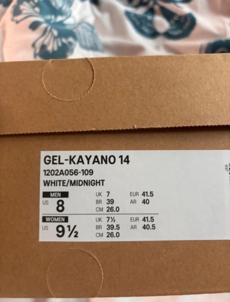 Asics gel kayano 14 white midnight taille 41,5