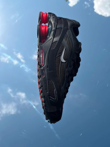 Nike Shox Ride 2 Black Metallic Silver Red - EU 42