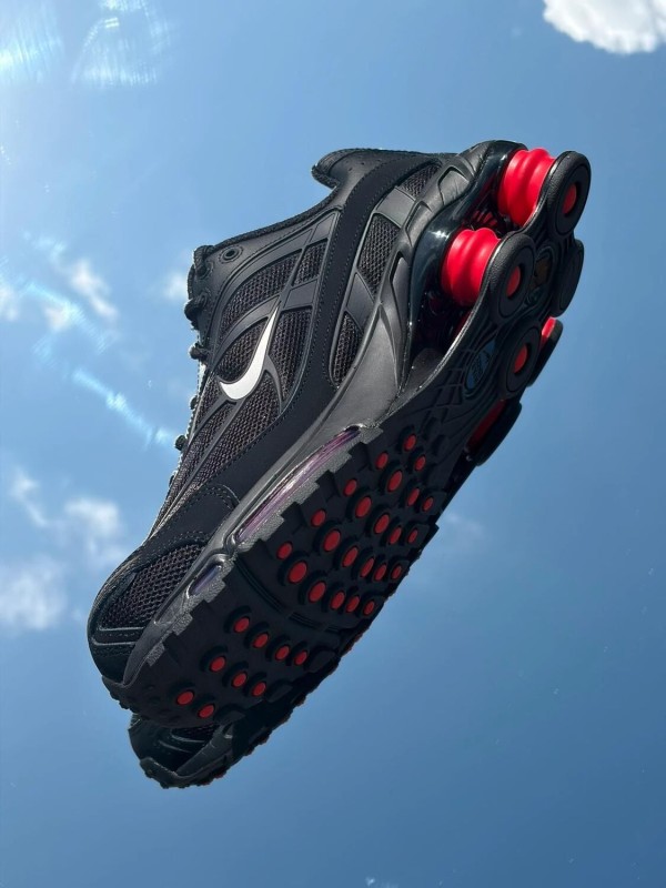 Nike Shox Ride 2 Black Metallic Silver Red - EU 42 2