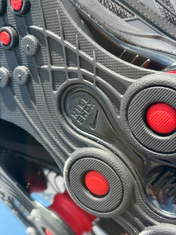 Nike Shox Ride 2 Black Metallic Silver Red - EU 42 2
