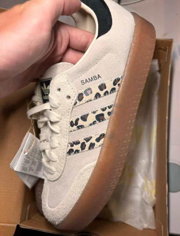 adidas samba off white leopard taille 38 2/3 2