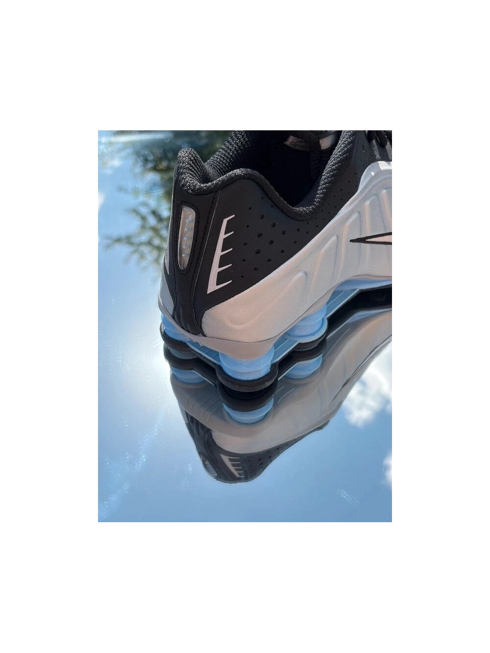 Nike Shox R4 Metallic Silver Black Psychic Blue - EU 44