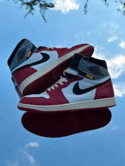 Air Jordan 1 Retro High OG SP Varsity Red Black Sail X Union LA - EU 45
