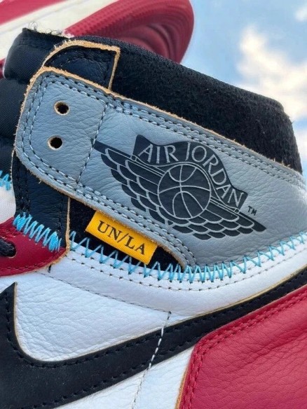 Air Jordan 1 Retro High OG SP Varsity Red Black Sail X Union LA - EU 45