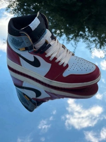 Air Jordan 1 Retro High OG SP Varsity Red Black Sail X Union LA - EU 45
