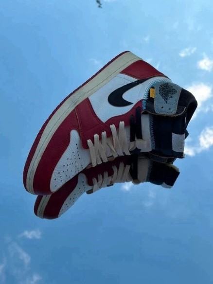 Air Jordan 1 Retro High OG SP Varsity Red Black Sail X Union LA - EU 45
