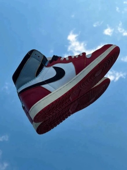 Air Jordan 1 Retro High OG SP Varsity Red Black Sail X Union LA - EU 45