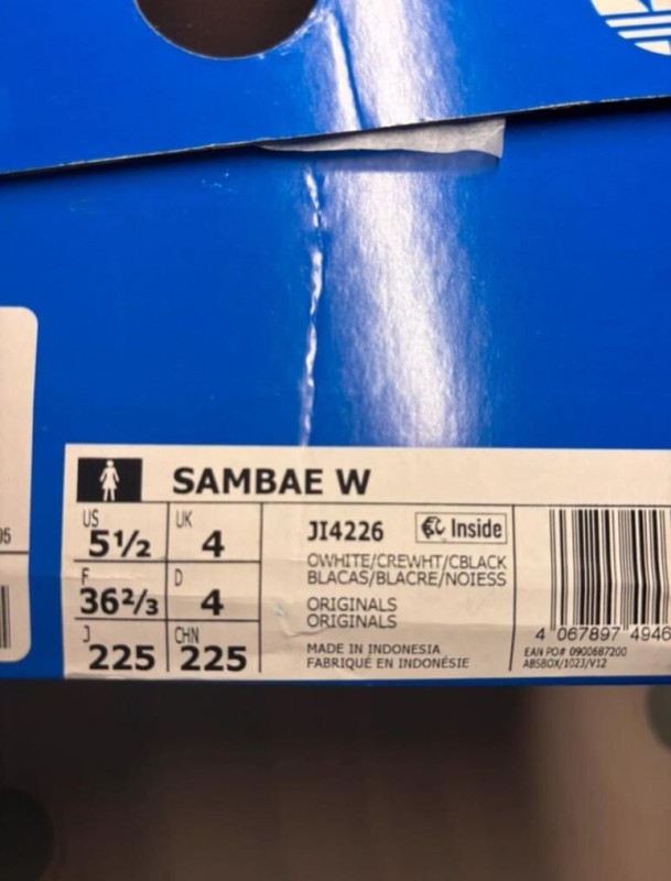 adidas samba off white leopard taille 36 2/3 2