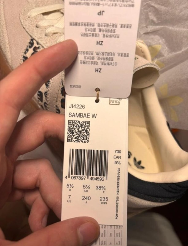 adidas samba off white leopard taille 38 2/3 2