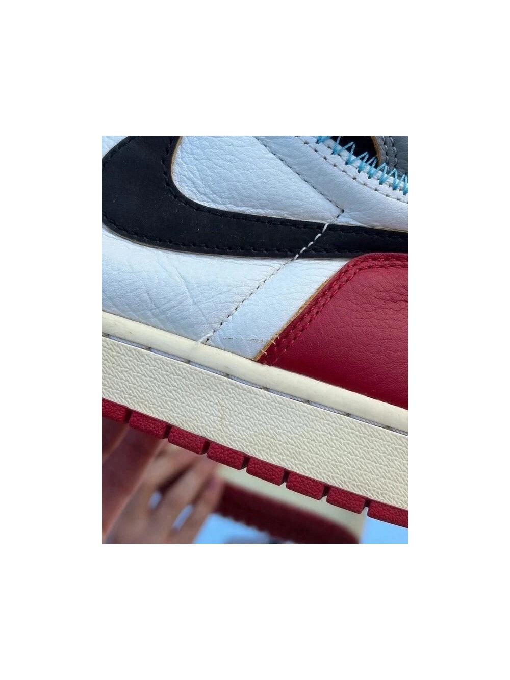 Air Jordan 1 Retro High OG SP Varsity Red Black Sail X Union LA - EU 45