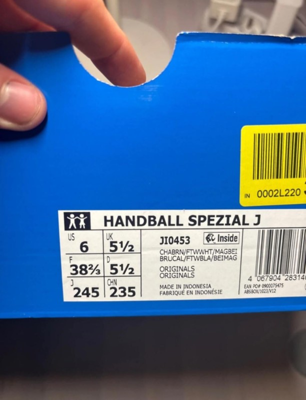 adidas handball chalky brown earth strata taille 38 2/3 2