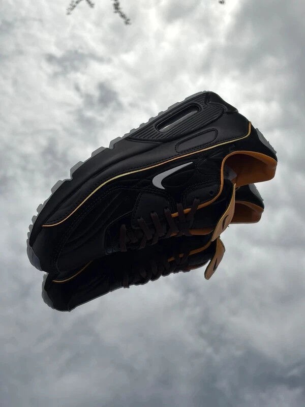 Nike Air Max 90 SE Black White Gold Leaf Pear - EU 39 2