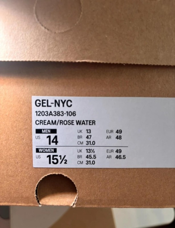 Asics gel nyc cream rose water taille 49 2