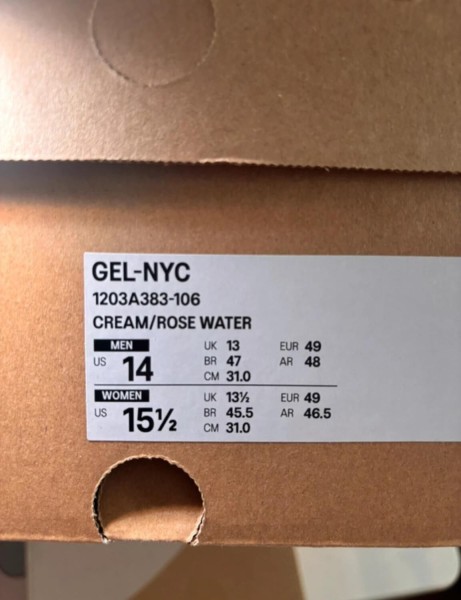 Asics gel nyc cream rose water taille 49
