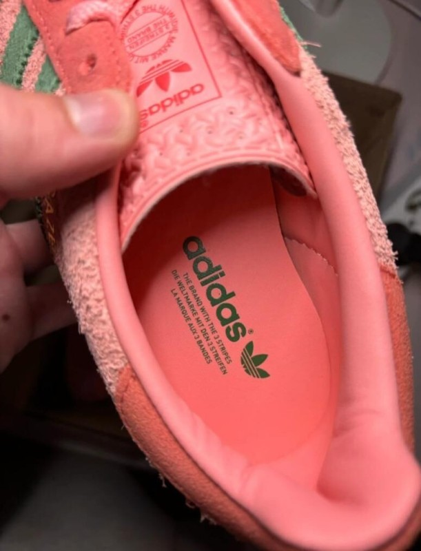 adidas gazelle indoor semi pink spark green taille 38,5 2