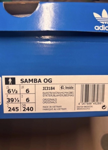 adidas samba OG earth strata white taille 39