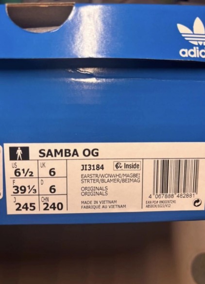 adidas samba OG earth strata white taille 39