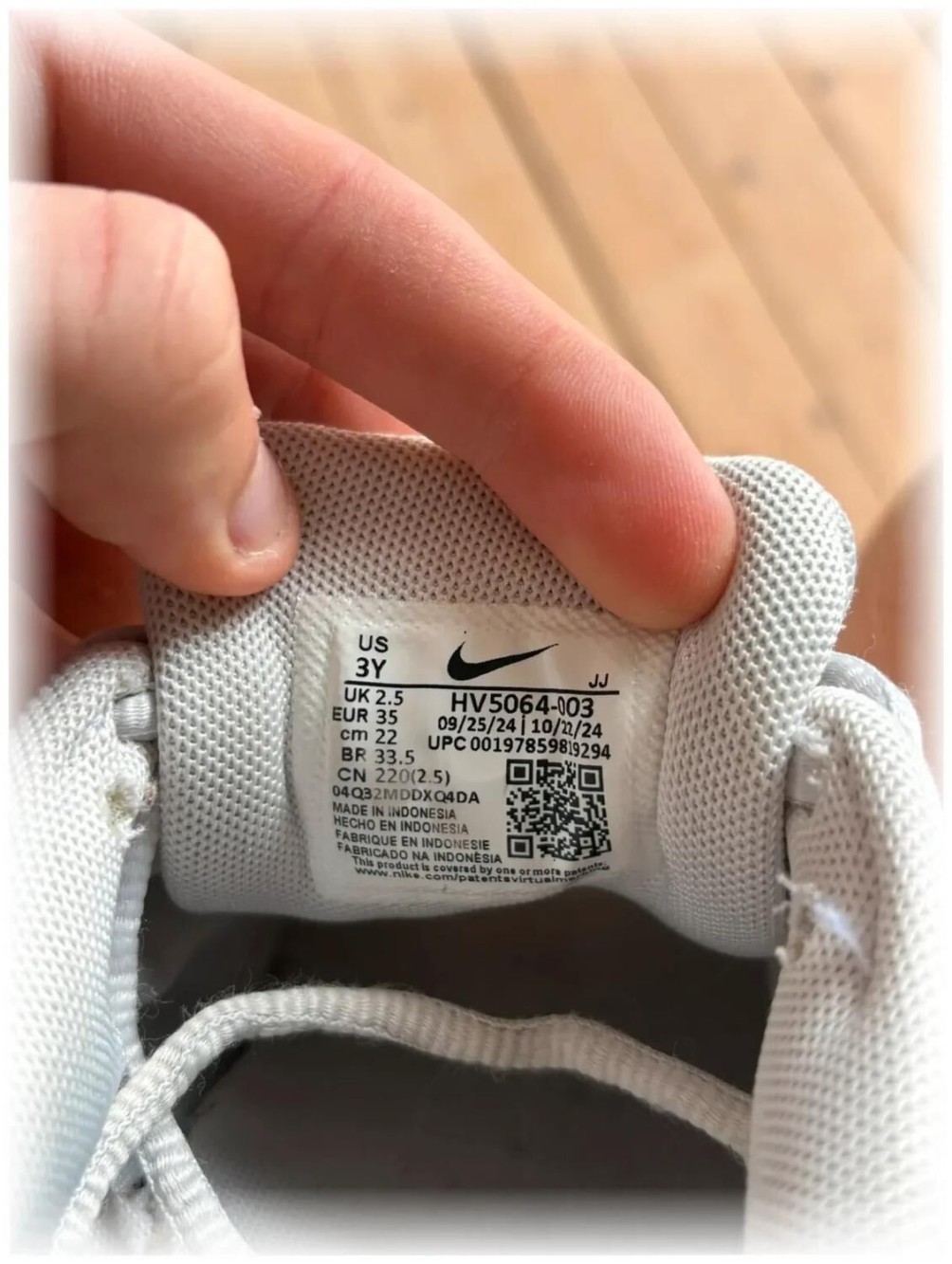 Nike p-6000 White Grey - EU 35