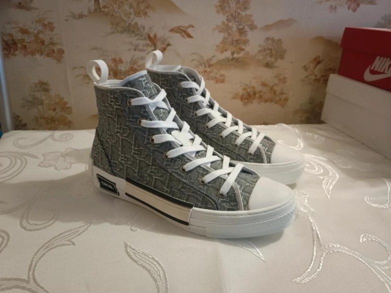 Dior B23 High-Top Toile Oblique Grise - EU 41