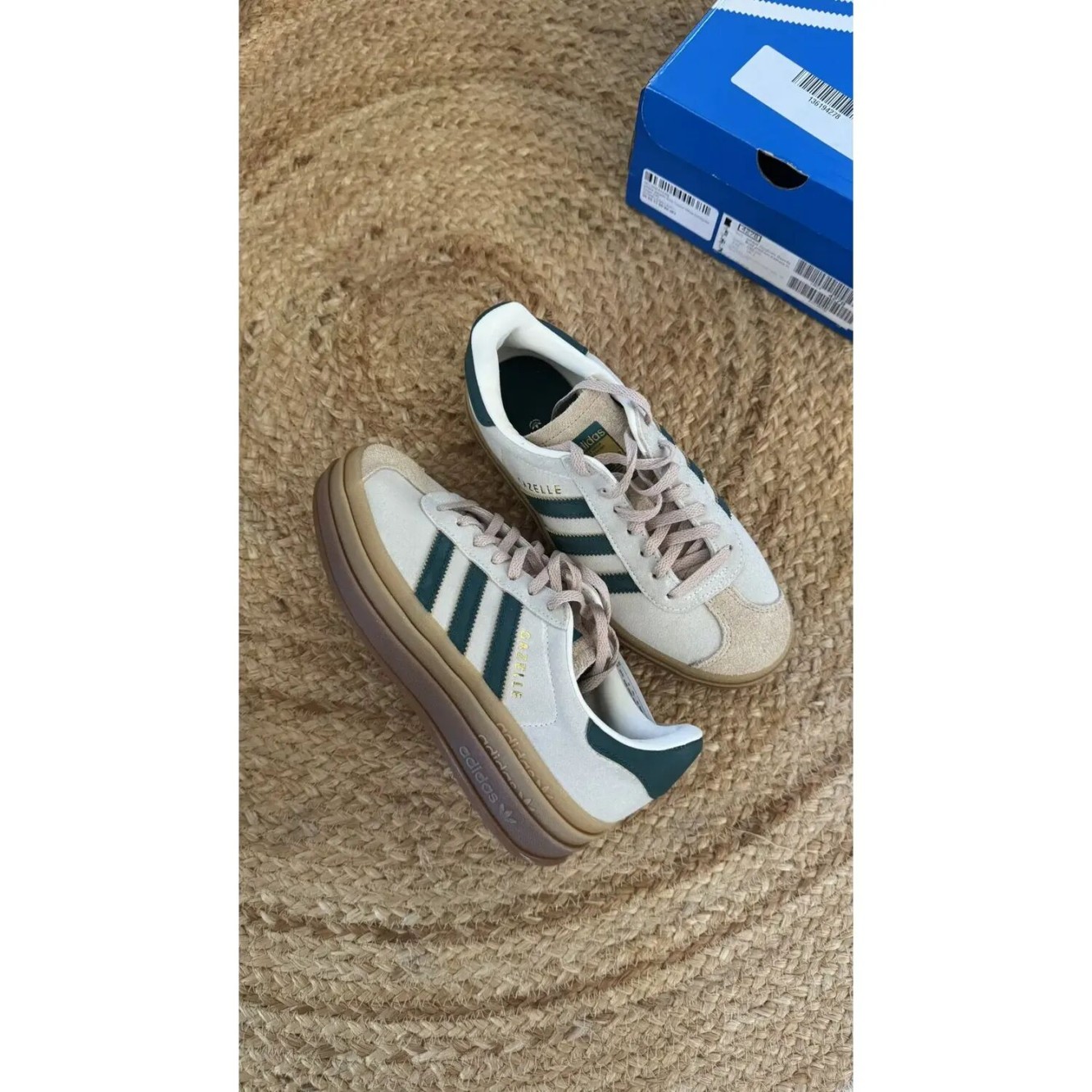 Adidas Gazelle Bold Beige Green - EU 36,5