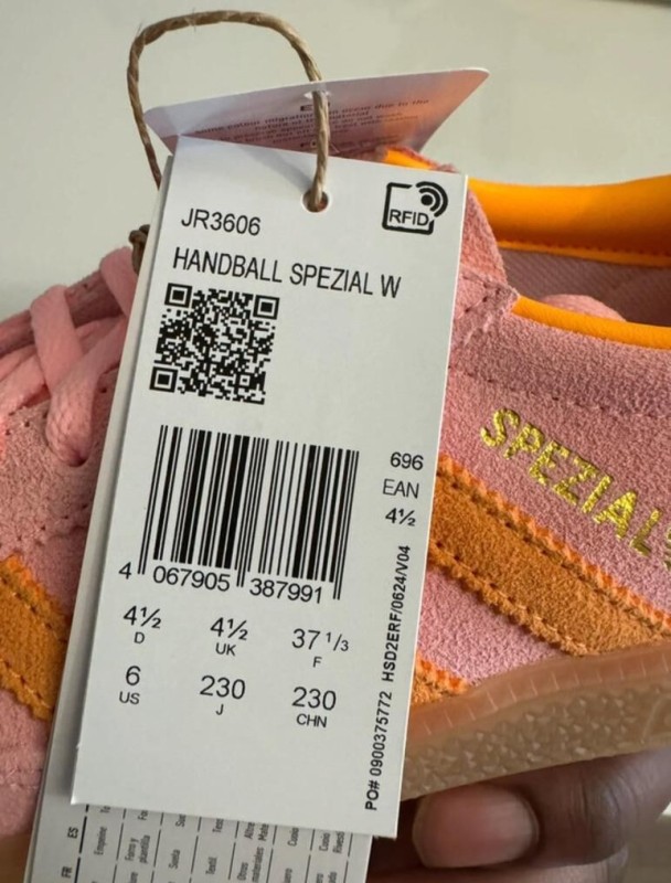 adidas handball spezial glow pink flash orange gum taille 37 2