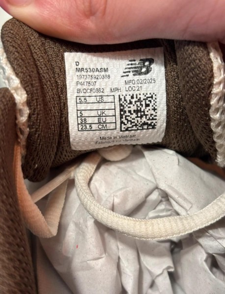 New Balance 530 Chocolate Cream White Taille 38