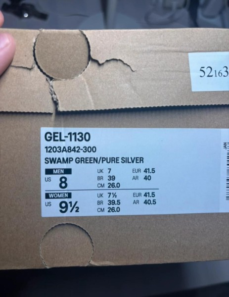 Asics 1130 swamp green pure silver taille 41,5