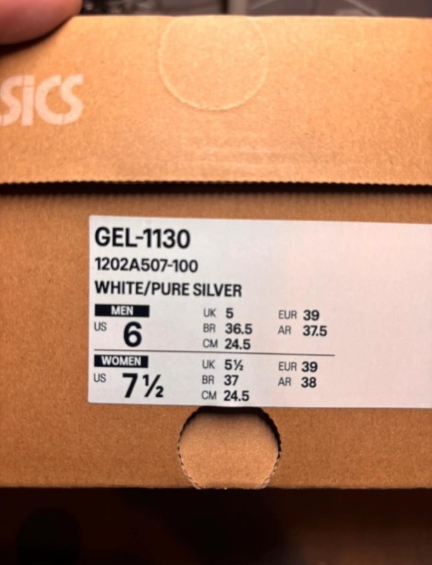Asics gel nyc 1130 white pure silver pink taille 39 2
