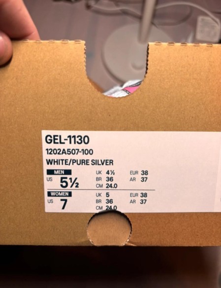 Asics gel nyc 1130 white pure silver pink taille 38