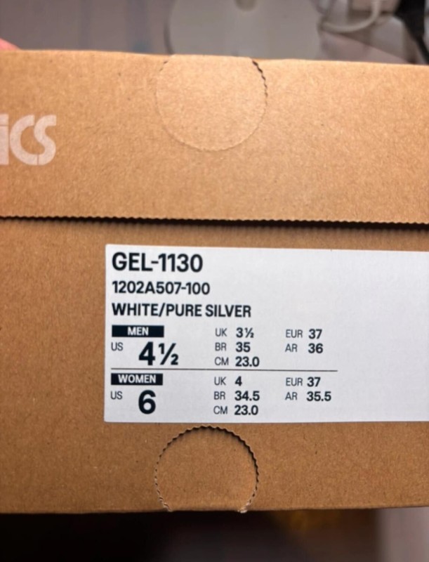 Asics gel nyc 1130 white pure silver pink taille 37 2