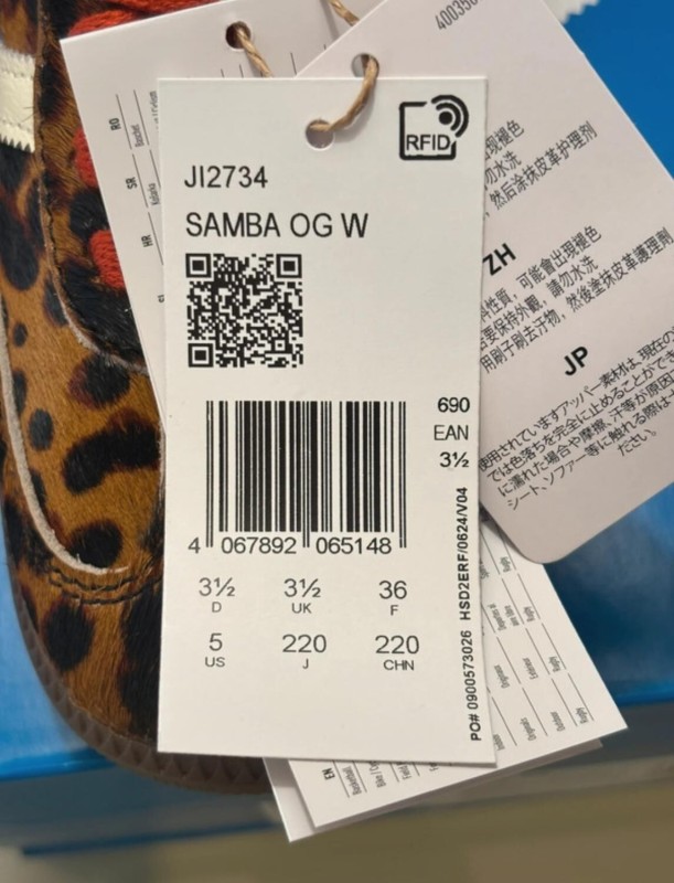 adidas samba og leopard red creme taille 36 2
