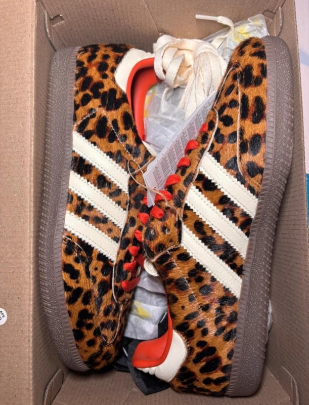 adidas samba og leopard preloved red taille 37 1/3 2