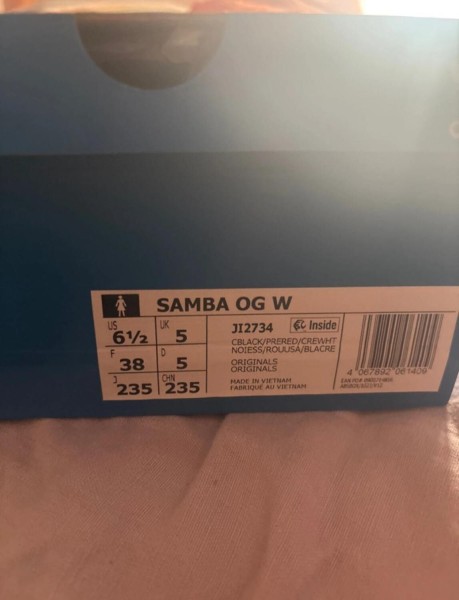 adidas samba og leopard preloved red taille 38