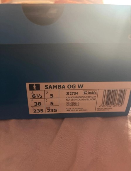 adidas samba og leopard preloved red taille 38