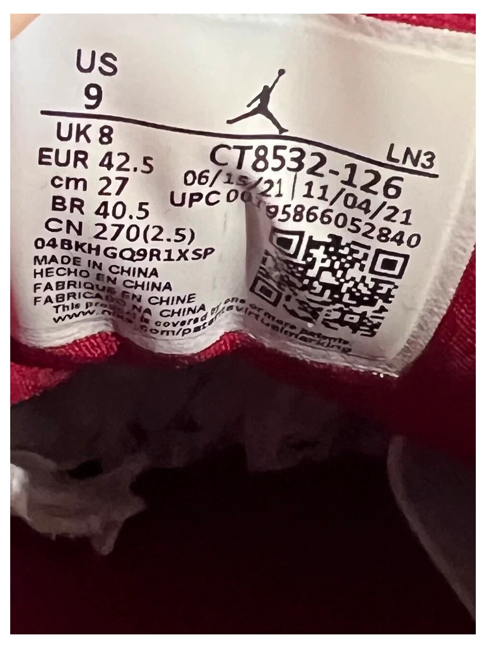 Nike Air Jordan 3 Cardinals Red