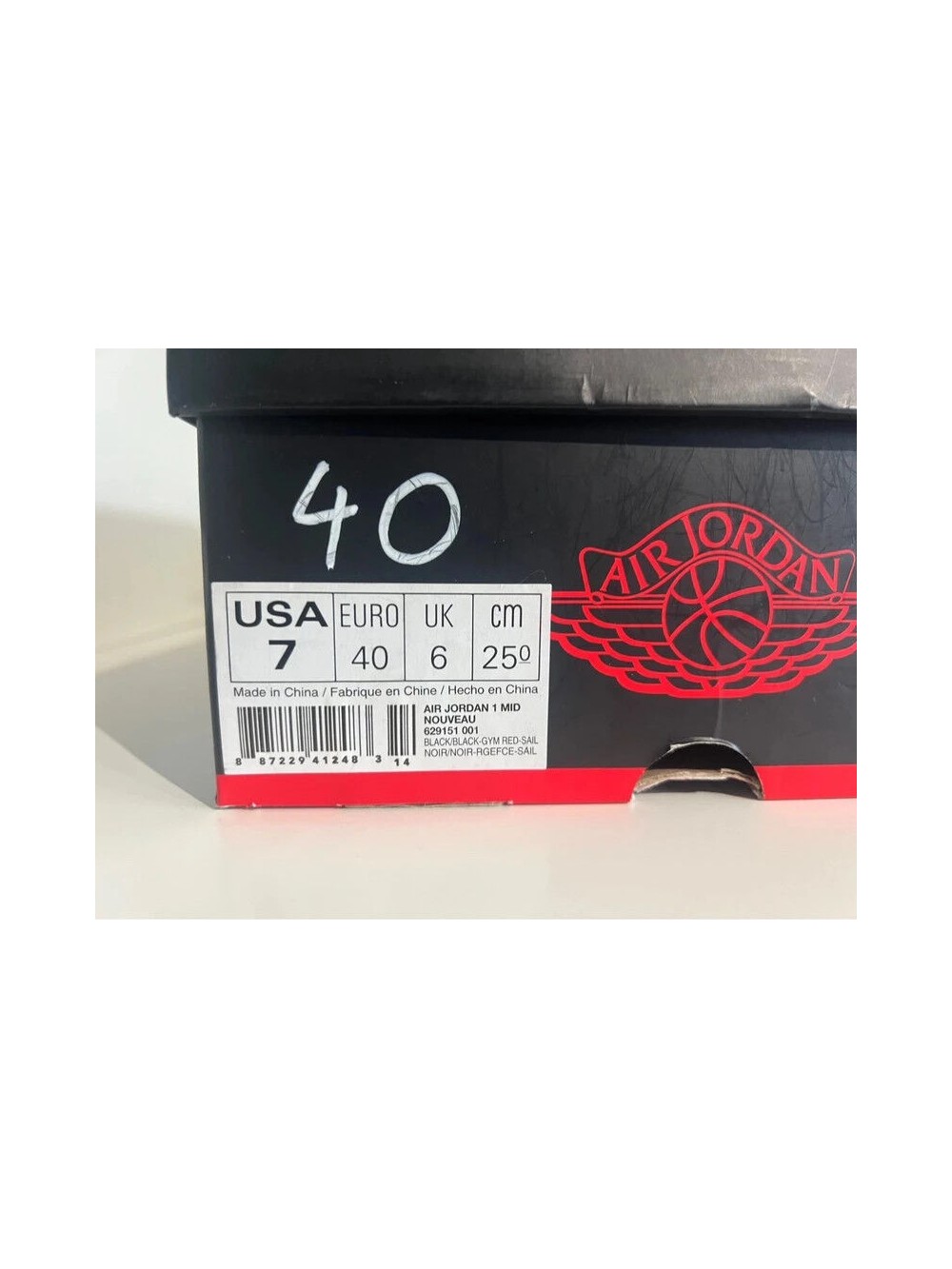 Nike Air Jordan 1 Mid Noveau Black Red