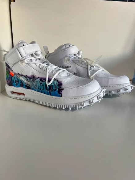 Nike Air Force 1 Mid X Off-White Graffiti White