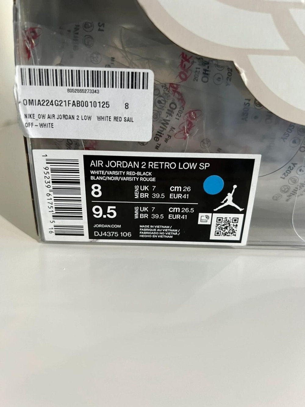 Nike Air Jordan 2 X Off-White White Red