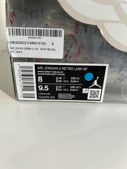 Nike Air Jordan 2 X Off-White White Red