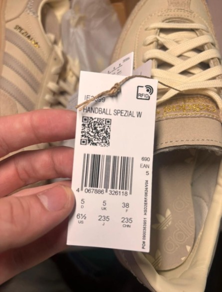 adidas handball spezial cream white beige taille 38