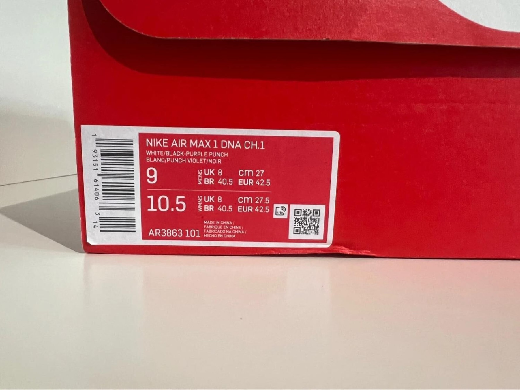 Nike Air Max 1 DNA CH.1 Purple Punch