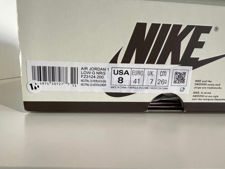 Nike Air Jordan 1 low Golf Travis Scott Neutral Olive