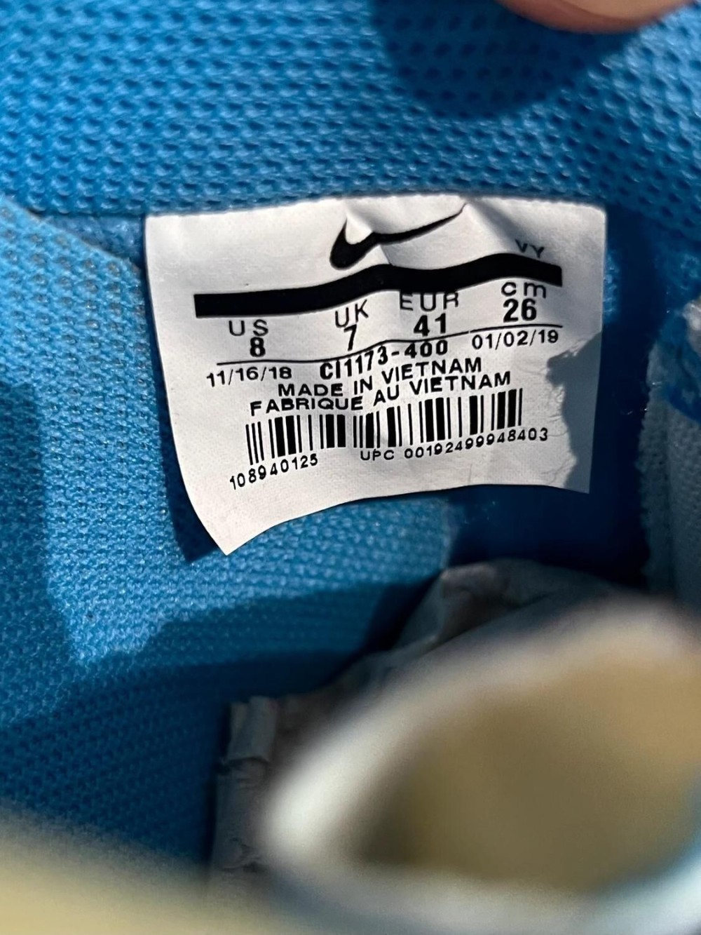 Nike Air Force 1 X Off-White MCA University Blue